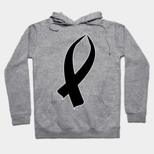 Awareness Ribbon Black Hoodie